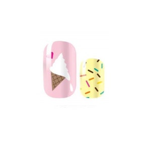 Nail Wraps - Nail Stickers - Nail Strips - Nail Decals - Ice Cream and Sprinkles