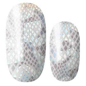 Transparent - Silver Shards - Dry Nail Polish - Long Wear Nail Wraps
