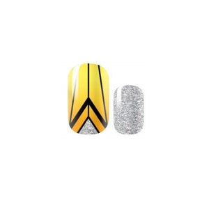 Glitzer - Monarchfalter - Silber - Langlebige Nagelfolien - Nagelstreifen - Trockener Nagellack