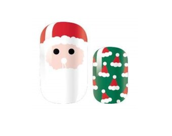 Santa Holiday Nail Wraps - Christmas Nail Strips