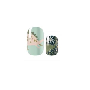Dinosaur Botanical - Foliage - Nail Wrap - Dry Nail Polish