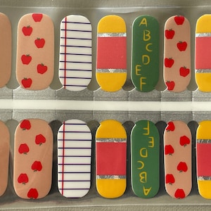 Back to School! Teacher Gift - Nail Wraps - Nail Strips - Nail Decals