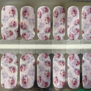 Pale Pink Rose Nail Wraps – Long Lasting, Easy Manicure
