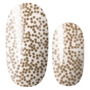 Transparent Gold Glitter- Langlebige Nail Wraps - Nagelstreifen - Trockener Nagellack