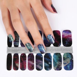 Celestial - Galaxy - Space - Langlebige Nagelverpackungen - Nagelstreifen - Trockener Nagellack