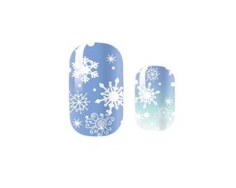 Snowflake Nail Wraps – Winter Holiday Nail Strips