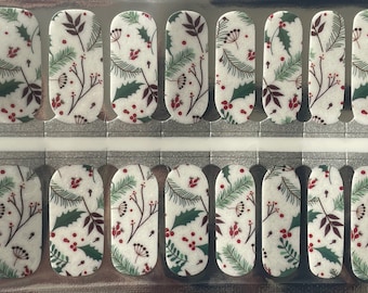Mistletoe Nail Wraps – Winter Holiday Nail Stickers
