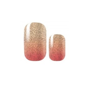 Nail Wraps - Glitter Tequila Sunrise - Peach and Gold Ombre Nail Wraps - Nail Decals - Nail Stickers