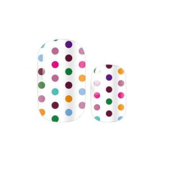 Colorful Polka Dot - Rainbow Nail Wrap - Nail Sticker