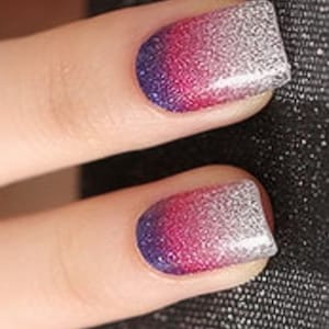 Nail Wraps - 100% Nail Polish - Nail Stickers - Nail Decals - Glitter Ombre Purple
