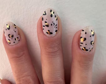 Nail Wraps - Nail Stickers - Leopard Print - Cheetah Print - Long Wear Nail Wraps - Nail Decals - Nail Polish Wraps