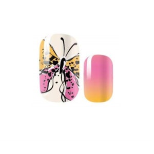 Ombre Schmetterling - Lang Haltbare Nagelfolien - Nagelstreifen - Trockener Nagellack