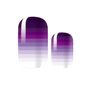 Nail Wraps - Nail Stickers - Purple Gradient - Dry Nail Polish - Long Wear Nail Wraps