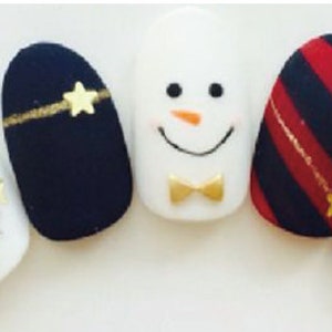 Classy Snowman Nail Wraps - Christmas Nail Decals - Holiday Nail Stickers