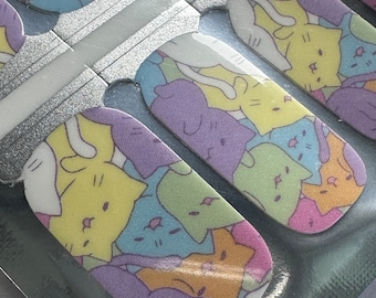 Pastel Cats - Trockener Nagellack - Long Wear Nail Wraps