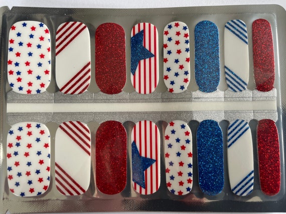 Patriotic Nail Strips – 4th of July, Stars & Stripes Nail Wraps
