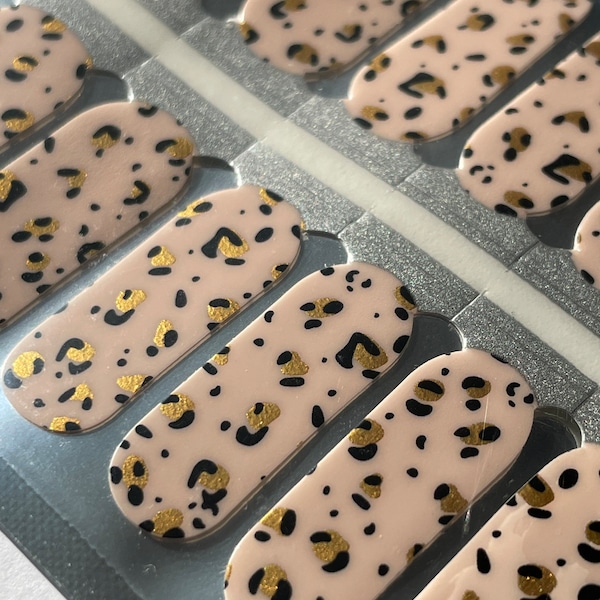 Nail Wraps - Nail Stickers - Leopard Print - Cheetah Print - Long Wear Nail Wraps - Nail Decals - Nail Polish Wraps