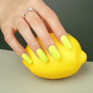 Zitronengelb - Langlebige Nagelfolien - Nagelstreifen - Trockener Nagellack