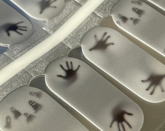 Halloween Nail Wraps - Nail Stickers - Haunted Manicure - Dry Nail Polish - Long Wear Nail Wraps - Nail Decals