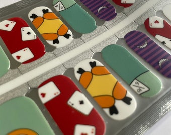 Nail Wraps - Nail Stickers - Nail Decals - Alice in Wonderland - Cheshire Cat