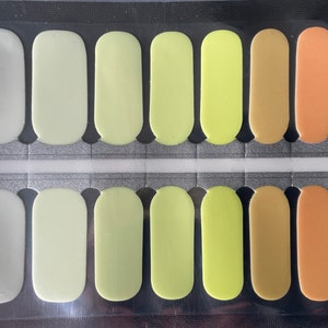 Pastell Gelb Ombre - Weiß bis Gelb - Langlebige Nagelverpackungen - Nagelstreifen - Trockener Nagellack