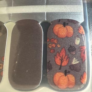 Thanksgiving - Kürbis - Herbst - Langlebige Nagelverpackungen - Nagelstreifen - Trockener Nagellack