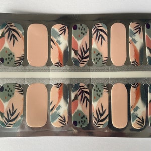Abstract Botanical - Foliage - Nail Wrap - Dry Nail Polish