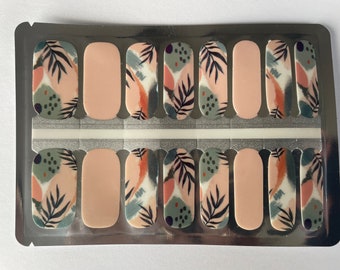 Abstract Botanical - Foliage - Nail Wrap - Dry Nail Polish