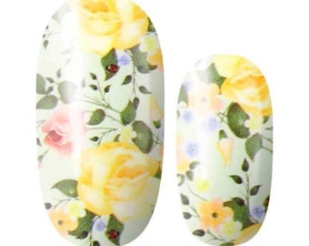 Yellow Roses - Dry Nail Polish - Long Wear Nail Wraps