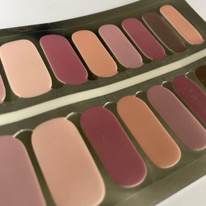 Ombre pastello - Rosa malva viola - Unghie a lunga durata - Strisce per unghie - Smalto per unghie secco