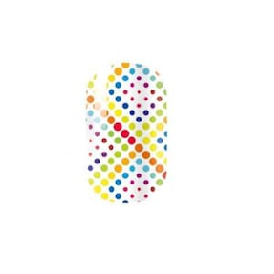 Glitter Rainbow - Colorful Polka Dot - Rainbow Nail Wrap - Nail Sticker