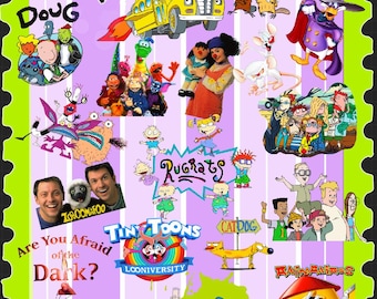 90s Cartoons Nickelodeon Cartoon Network Png Image File for