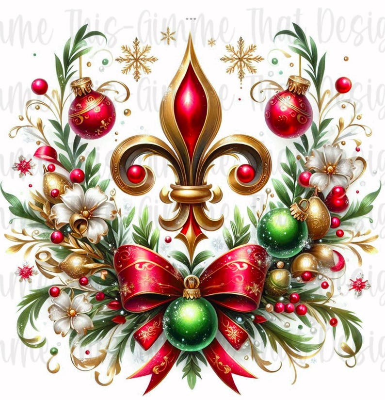 Christmas Fluer De Lis main image 1