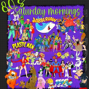 Retro Saturday morning cartoons 80’s Scooby-Doo  ghostbusters bugs bunny