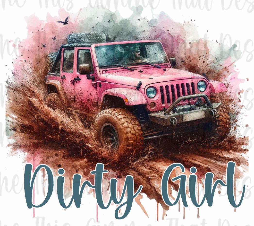 Jeep dirty girl mud riding off road sublimation DTF  png