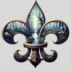 Louisiana-moeras Fleur de Lis-sublimatie, png