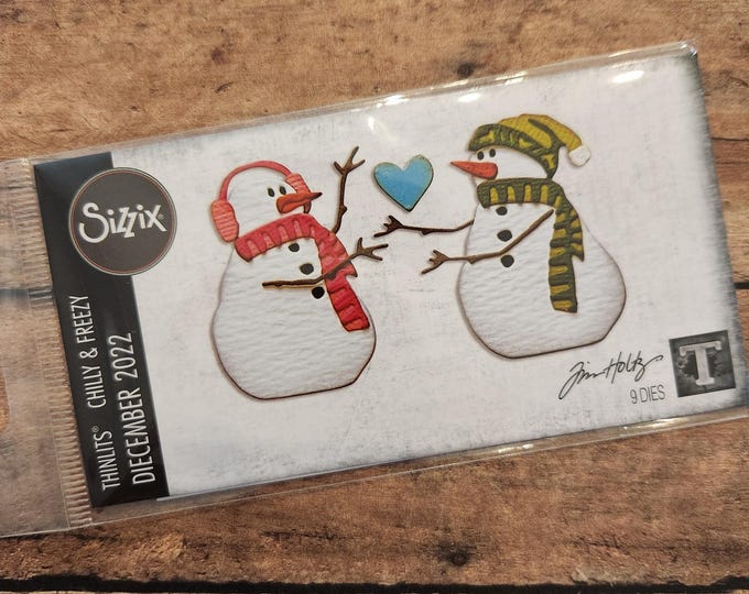 Tim Holtz Simon Says Stamp Sizzix Diecember 2022 Chilly & Freezy Snowan ...