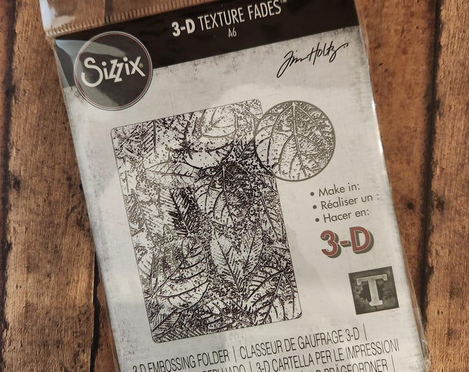 Tim Holtz Sizzix 3-D Texture Fades Foliage Embossing Folder #665252 - Etsy