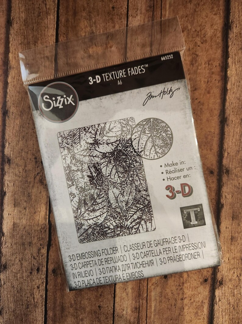 Tim Holtz Sizzix 3-D Texture Fades Foliage Embossing Folder #665252 - Etsy
