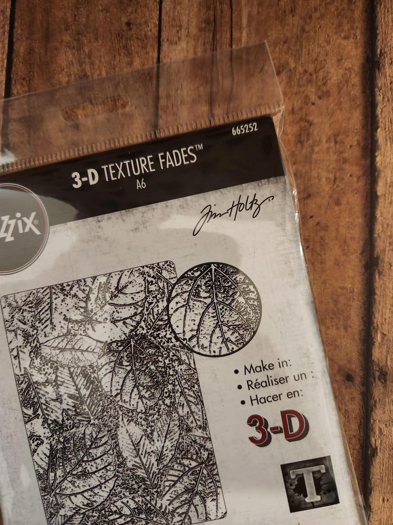 Tim Holtz Sizzix 3-D Texture Fades Foliage Embossing Folder #665252 - Etsy