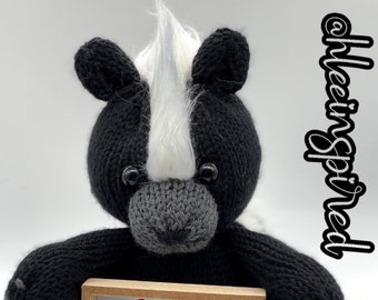 Skunk Circular Knitting Machine PDF PATTERN ONLY Addi Sentro Tutorial Recipe