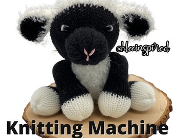 Sheep and Lamb 2 in 1 Circular Knitting Machine PDF PATTERN ONLY Addi Sentro Tutorial Recipe