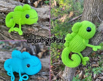 Coco de Kameleon Rondbreimachine PDF-PATROON ALLEEN Hagedis Gekko Knuffeldier Addi Sentro Tutorial Recept