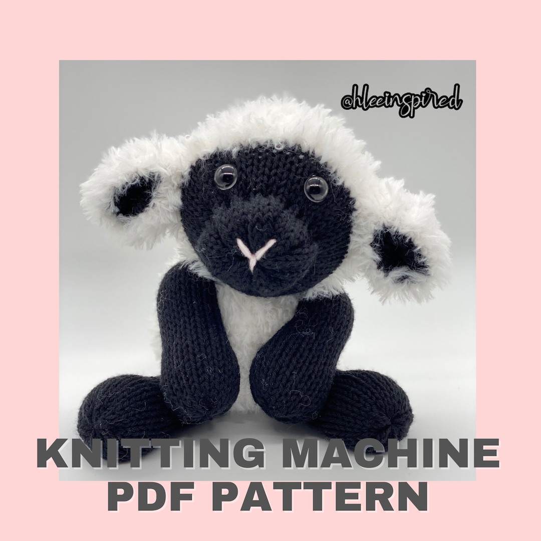 Sheep and Lamb Knitting Machine Pattern: Addi Sentro Tutorial (PDF ...