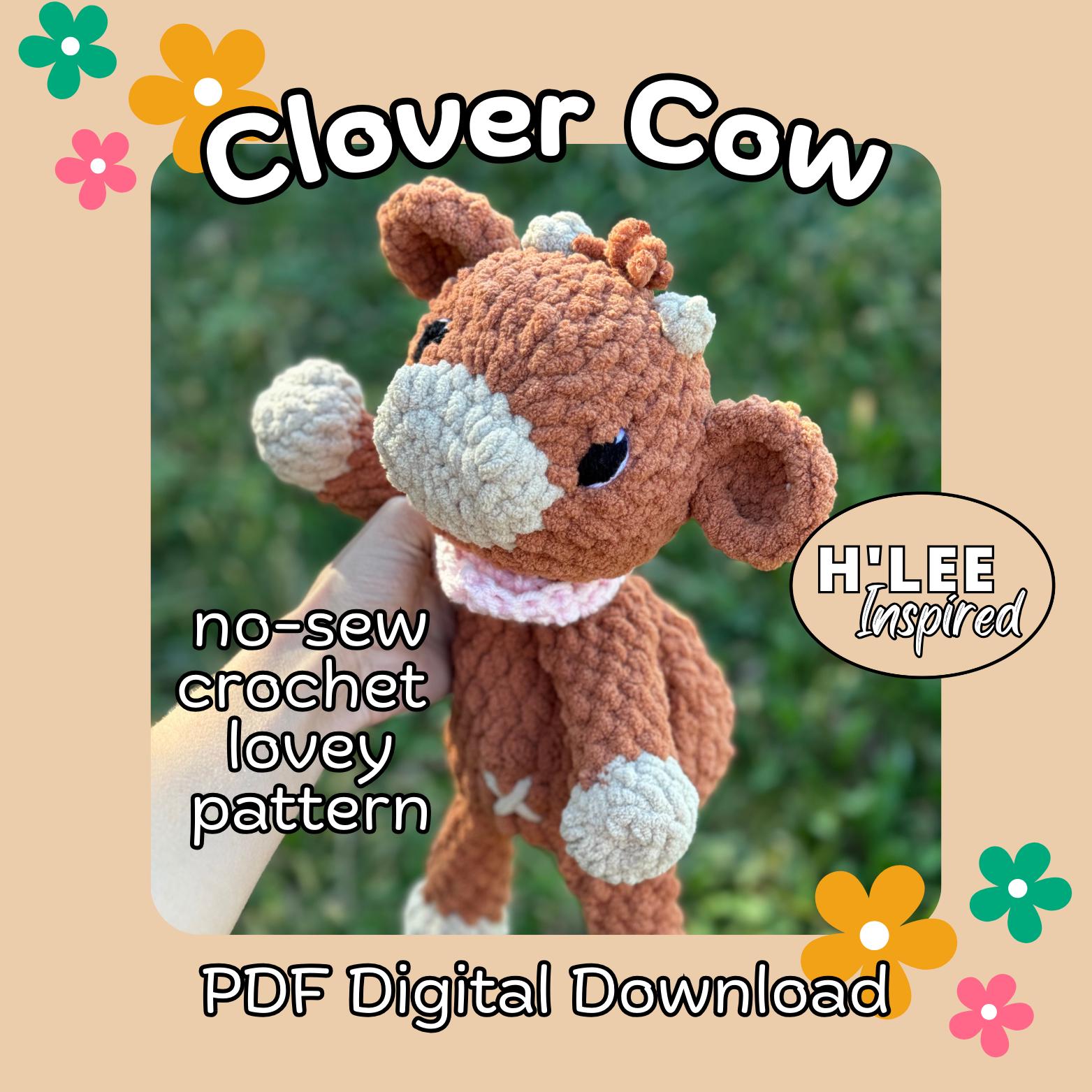 34 Fun Crochet Clover Patterns Perfect for St. Patrick’s Day 33 Clover the Cow Crochet Lovey Pattern: Amigurumi