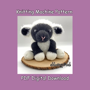 Sheep and Lamb Knitting Machine Pattern: Addi Sentro Tutorial (PDF Pattern)