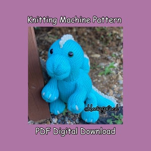 Spinosaurus Dinosaur Family PDF Pattern for Sentro Addi Express Circular Knitting Machine