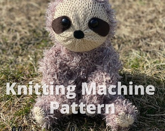 Sloth Circular Knitting Machine PDF PATTERN ONLY Addi Sentro Tutorial Recipe