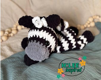 Crocheted Zebra Plushie: Handmade Stuffed Animal Lovey