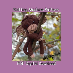 Knitting Machine Monkey PDF Pattern: Sentro Addi Project (Digital Download)